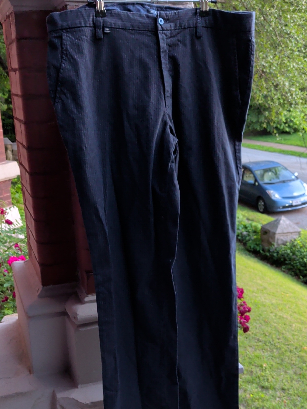 Classic Men's Navy Pinstripe Dress Pants